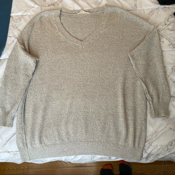 BCBG Grey V-neck Sweater - Picture 6 of 6